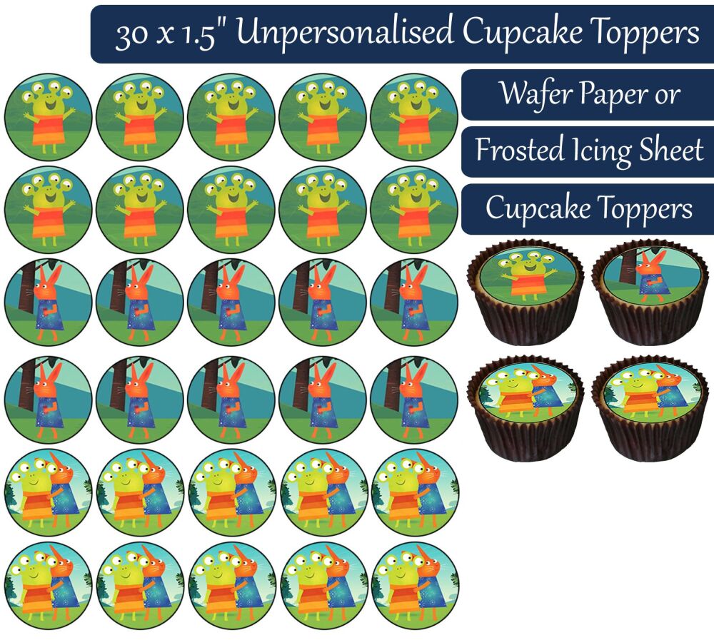 Wanda And The Alien - 30 Cupcake Toppers