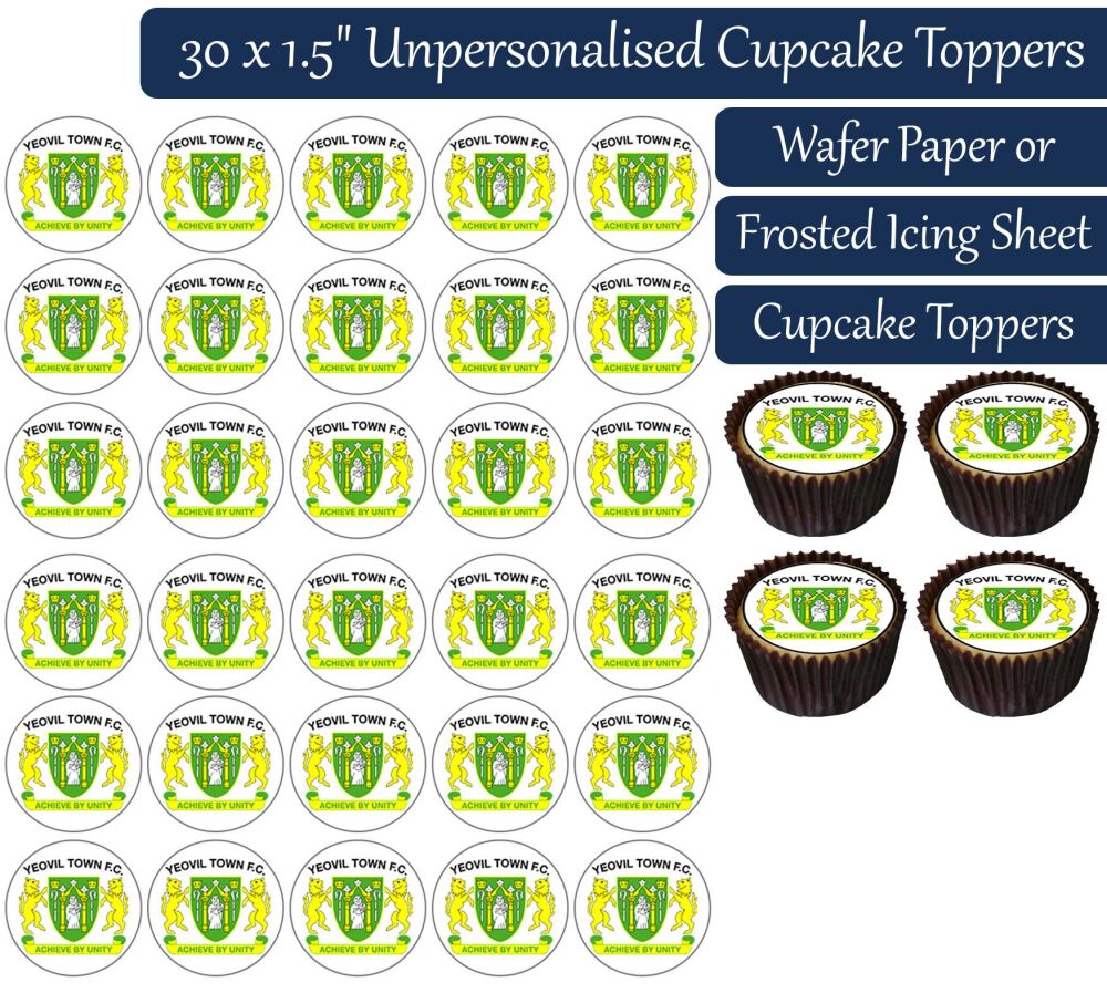 Yeovil Town Football - 30 Cupcake Toppers