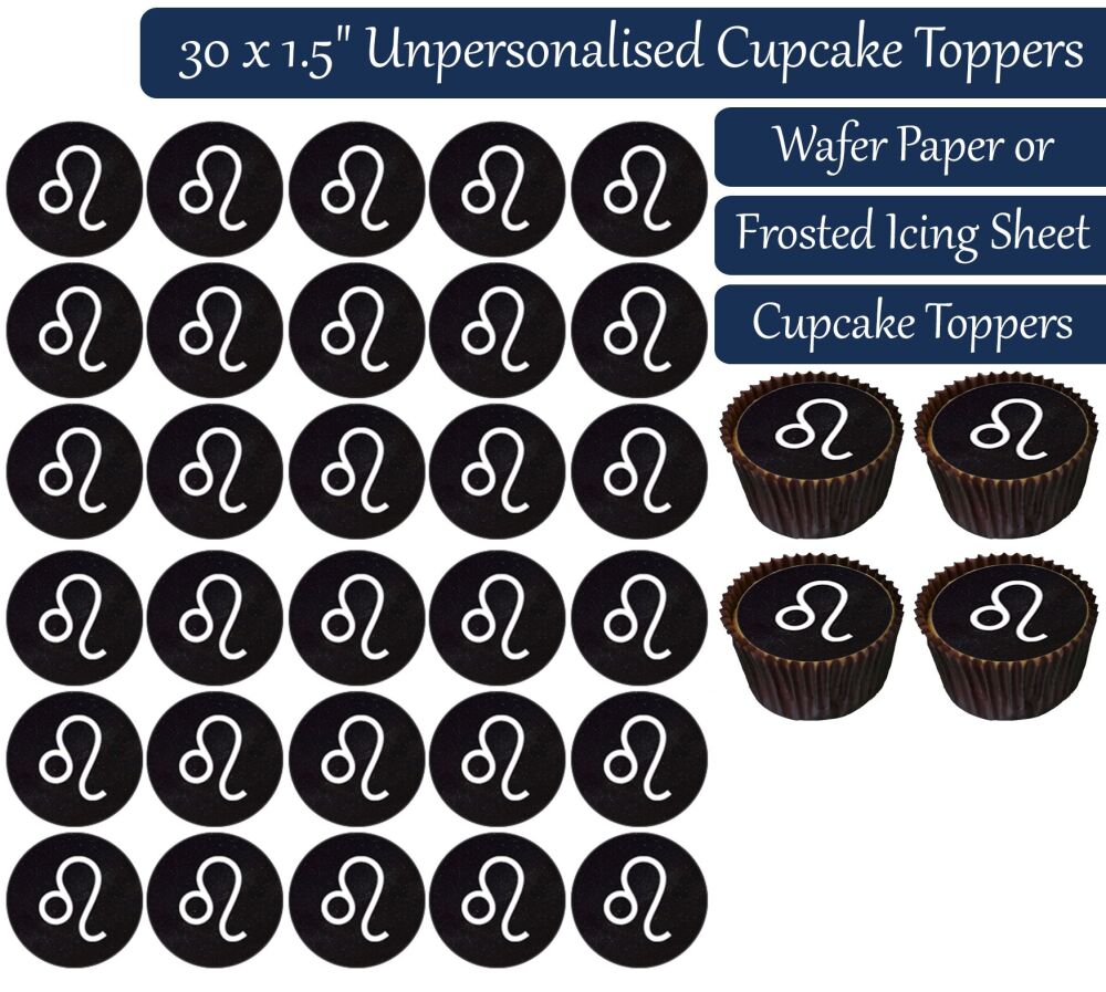 Zodiac Leo - 30 Cupcake Toppers