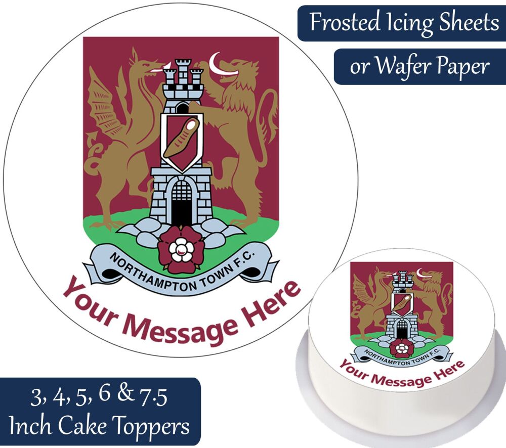 Northampton Town Football Personalised Cake Topper