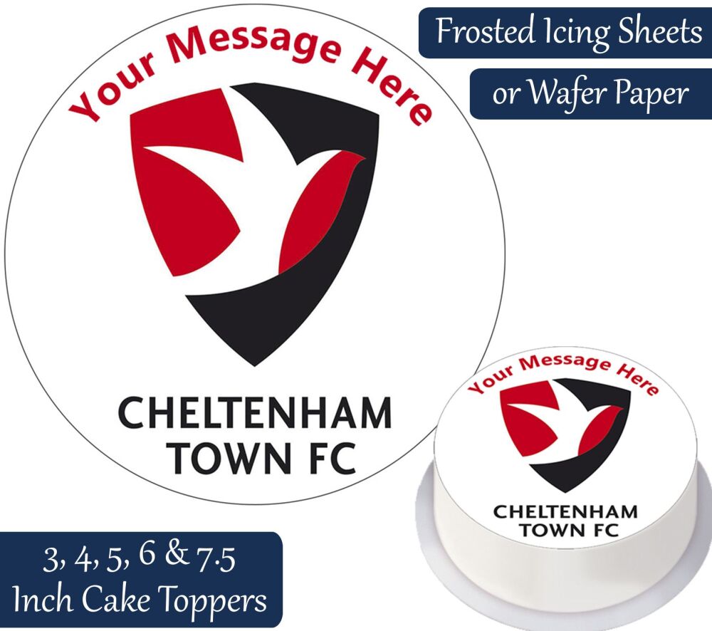 Cheltenham Town Football Personalised Cake Topper