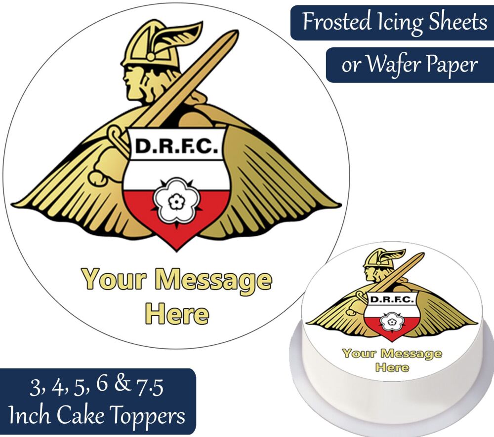 Doncaster Rovers Football Personalised Cake Topper