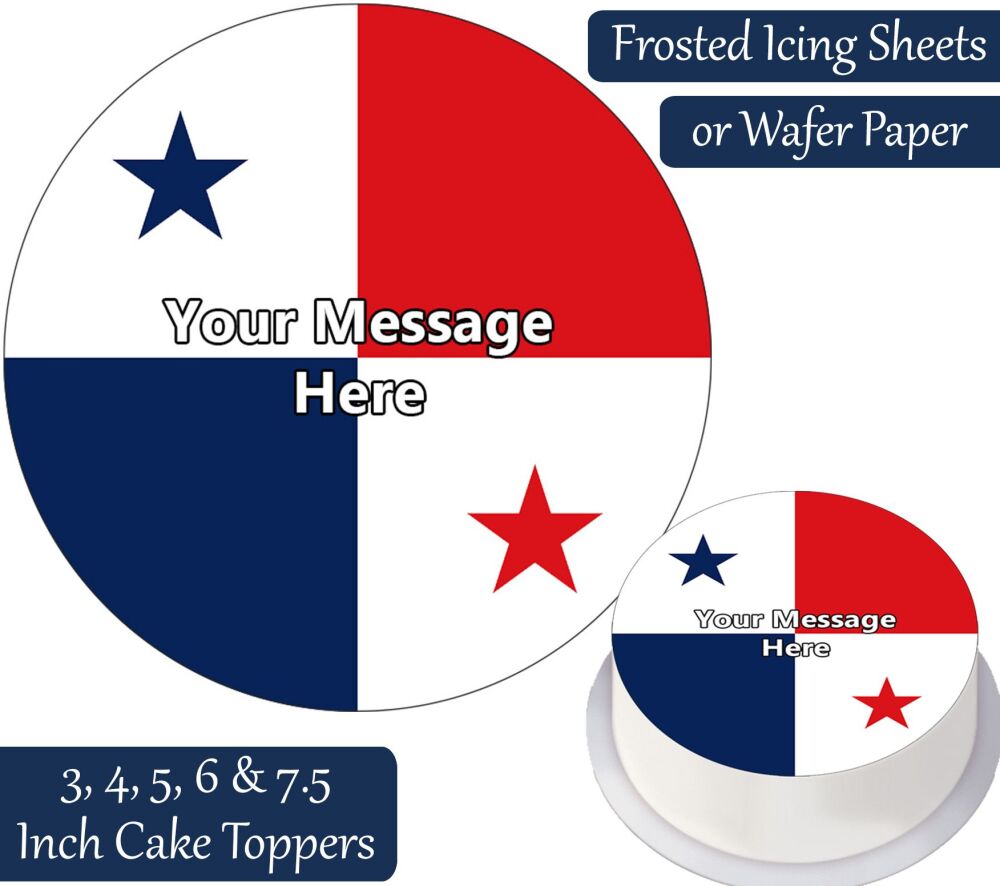 Panama Flag Personalised Cake Topper