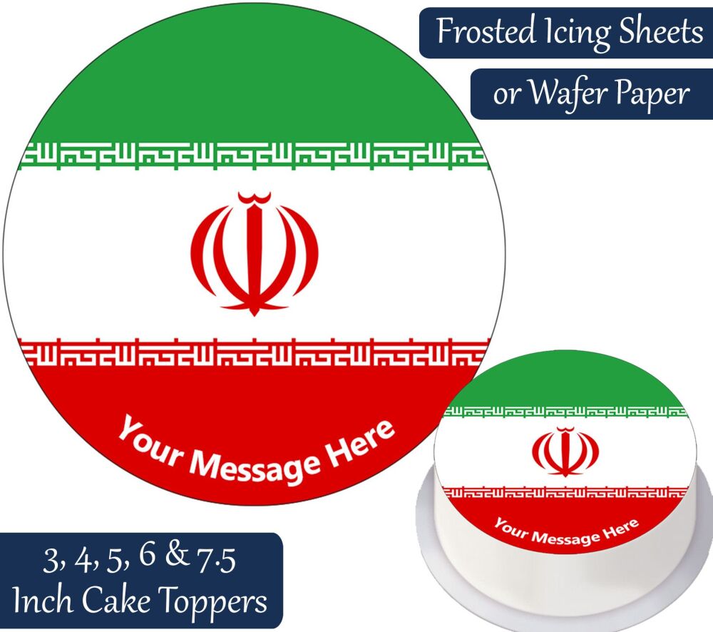 Iran Flag Personalised Cake Topper