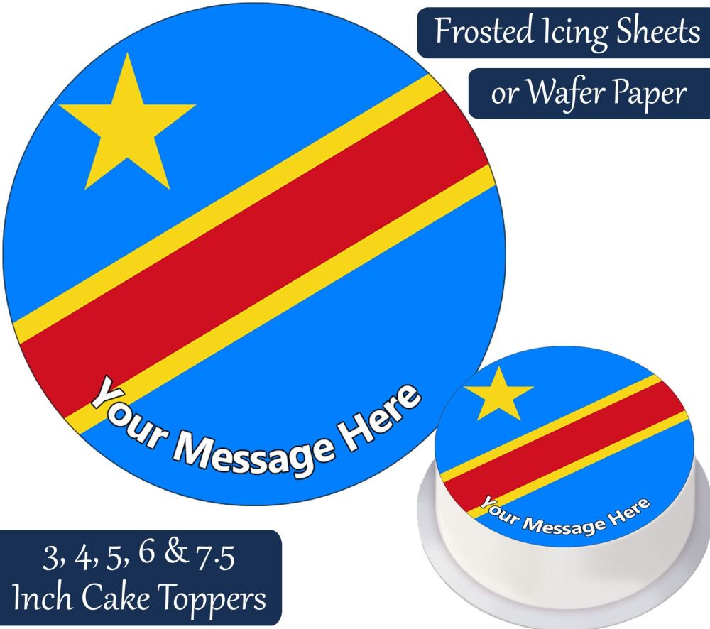 DR Congo Flag Personalised Cake Topper