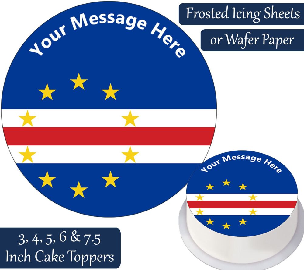 Cape Verde Flag Personalised Cake Topper