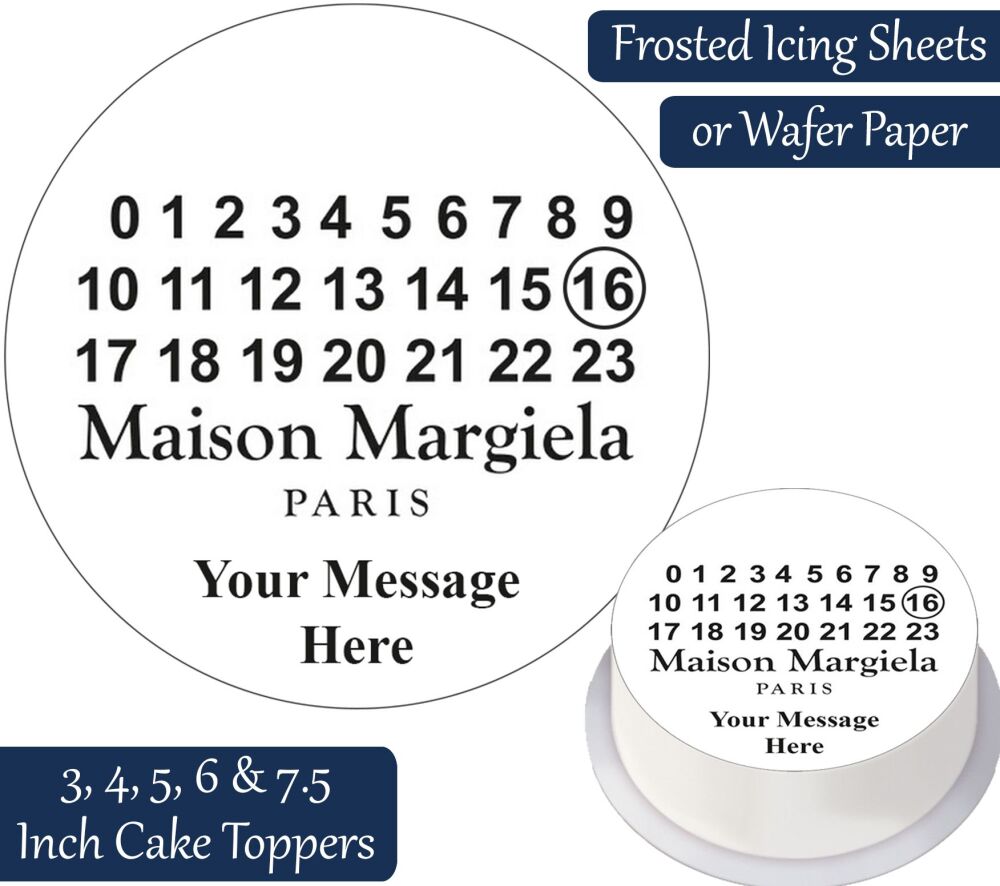 Maison Margiela Paris Personalised Cake Topper