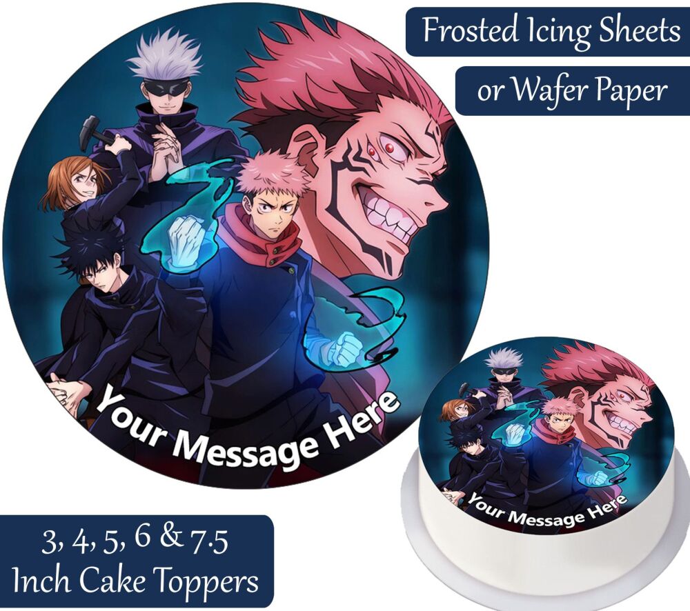 Jujutsu Kaisen Gang Personalised Cake Topper