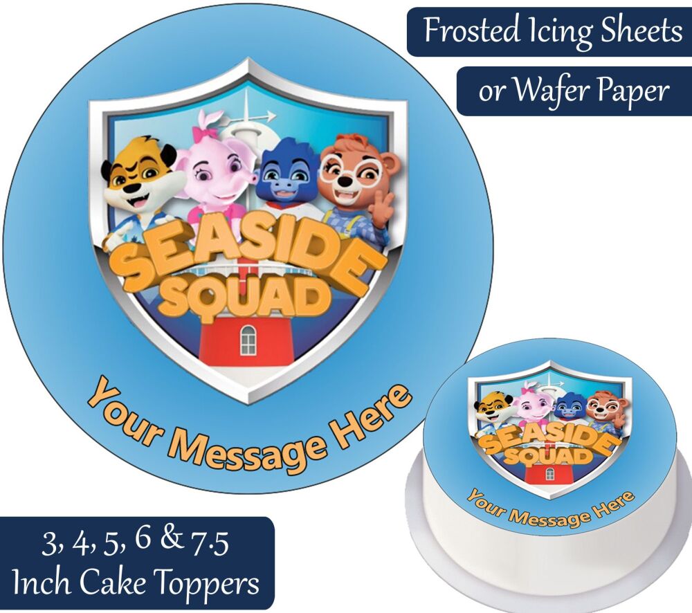 Seaside Squad Personalised Cake Topper