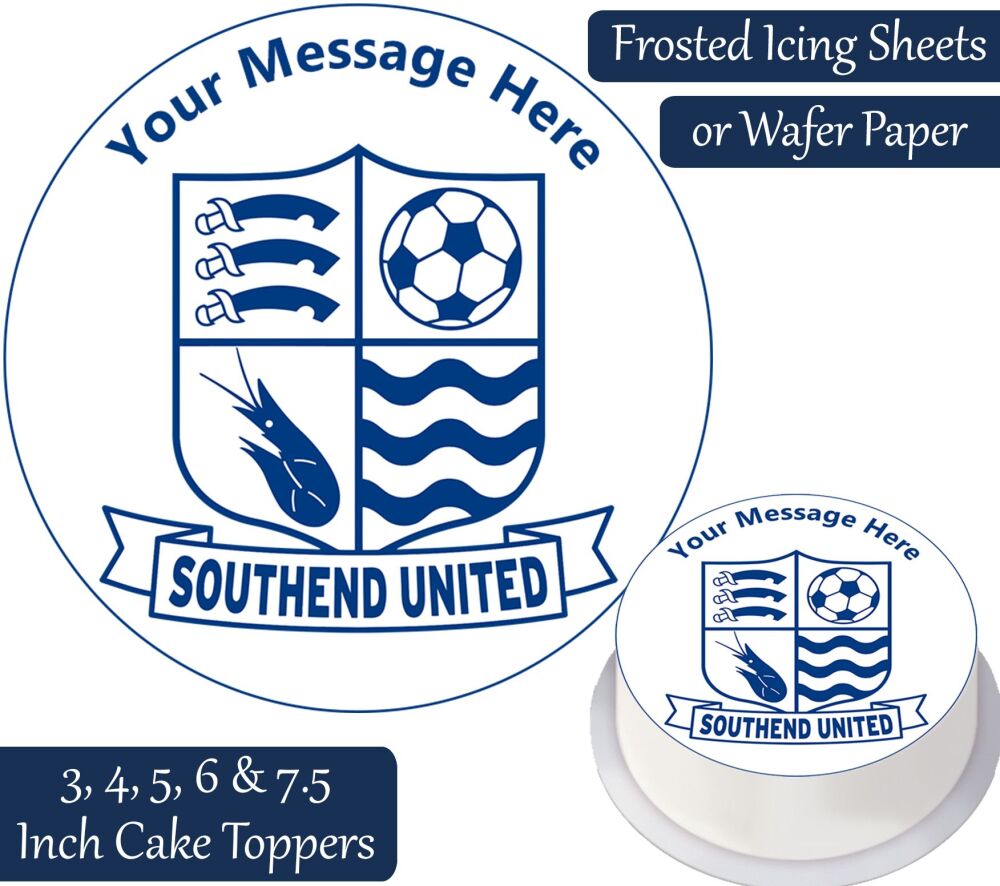 Southend United Football Personalised Cake Topper