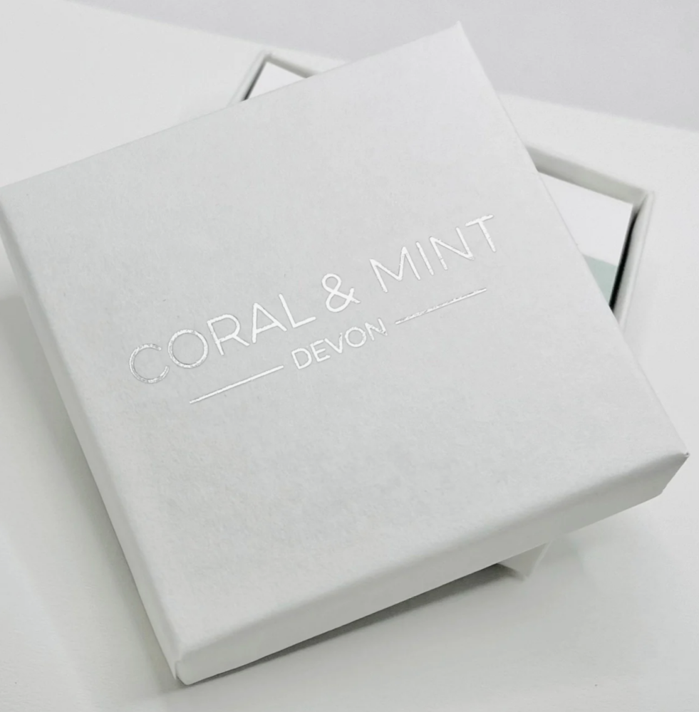 Coral & Mint Mini Lilac Enamel Studs