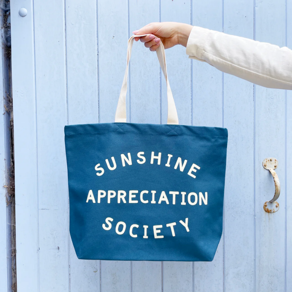 Sunshine Appreciation Society - Ocean Blue Canvas Tote Bag