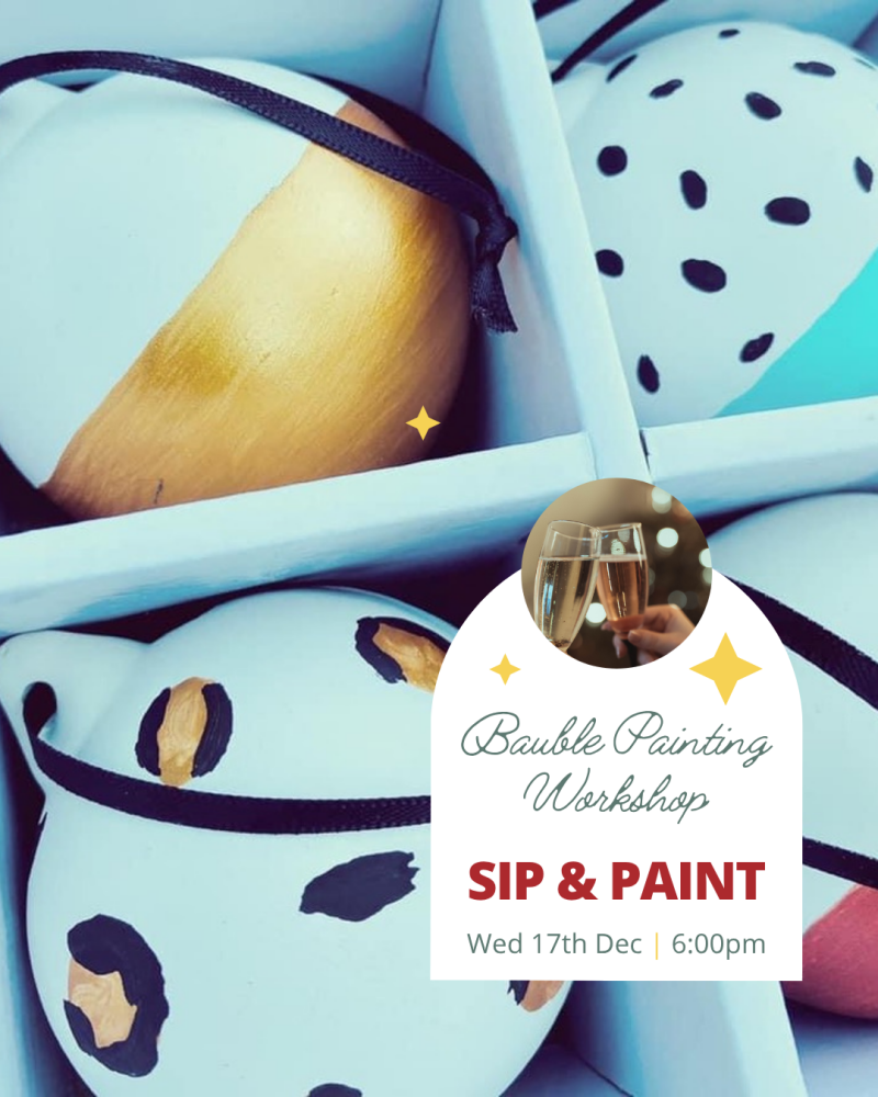 Ceramic Bauble Workshop - Sip & Paint 🎄