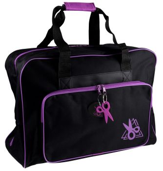 SEWING MACHINE CARRY BAG BLACK WITH PURPLE TRIM