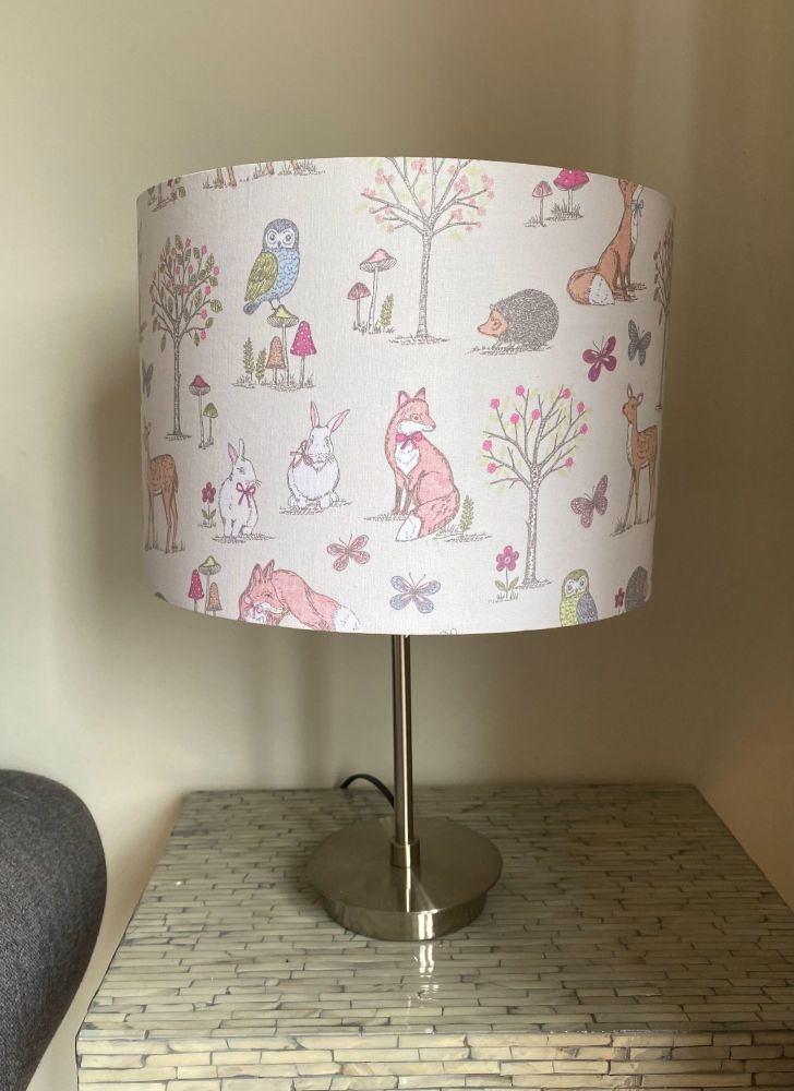 WOODLAND ANIMALS DESIGN LAMPSHADES & CUSHIONS