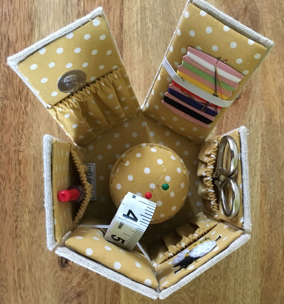 VICTORIAN STYLE BEE SEWING KIT WITH CONTENTS