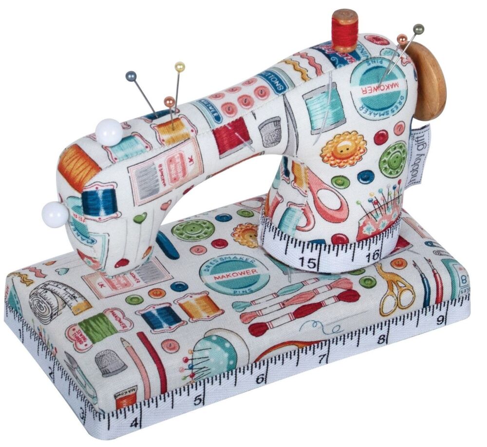 SEWING MACHINE PIN CUSHION IN 'SEWING NOTIONS' FABRIC
