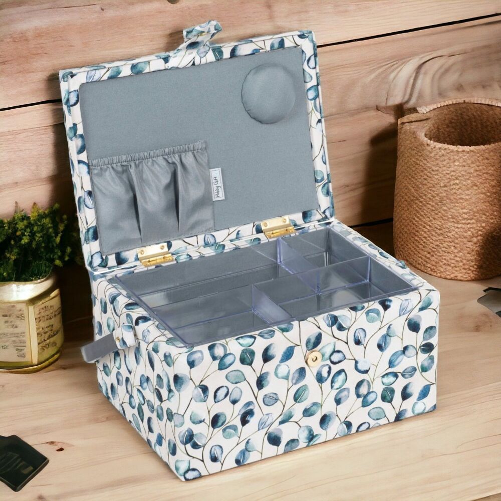 BOTANICAL MEDIUM SEWING BASKET