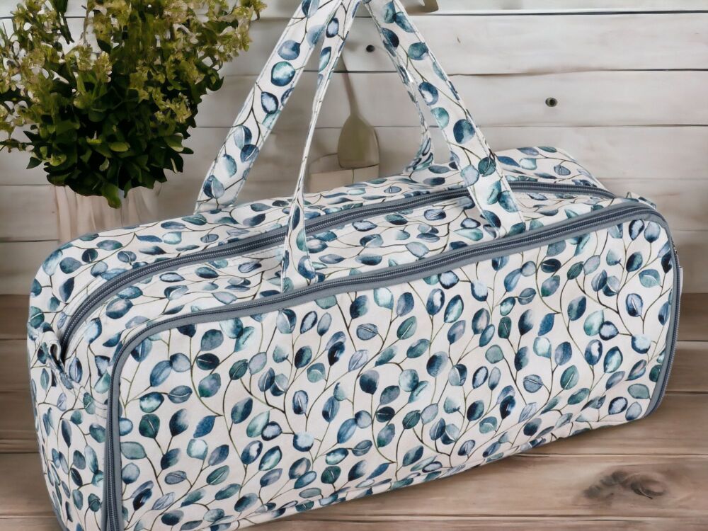 LONG KNITTING BAG BOTANICAL DESIGN