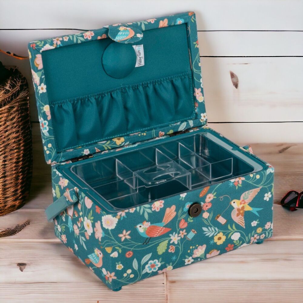 BIRD AVIARY MEDIUM SEWING BASKET