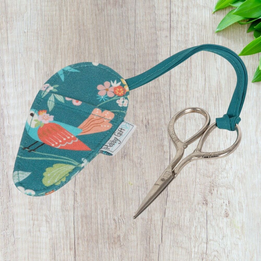 BIRD AVIARY EMBROIDERY SCISSORS IN A CASE