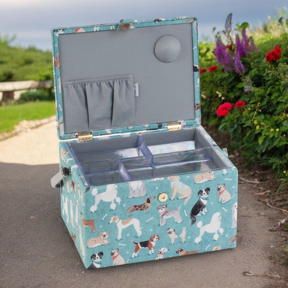 'DOGS' LARGE SEWING BASKET