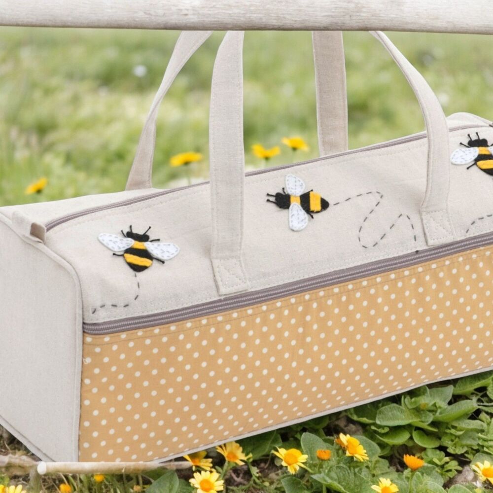LONG KNITTING BAG 'BEE' DESIGN