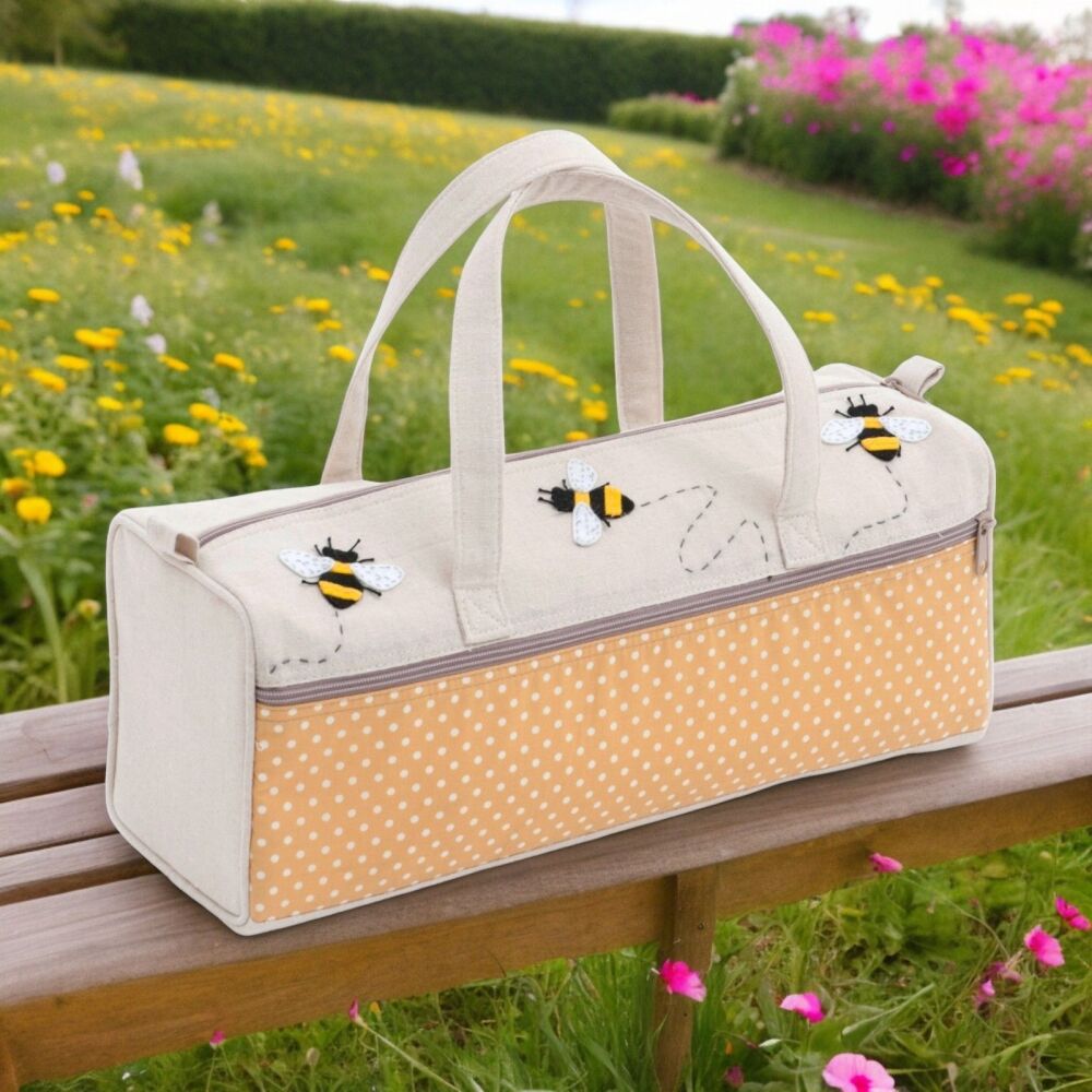 LONG KNITTING BAG 'BEE' DESIGN