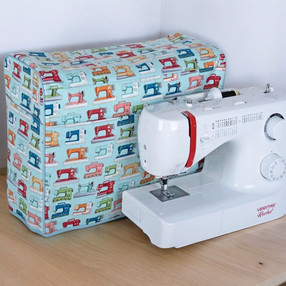 SEWING MACHINE COVER IN MINI SEWING MACHINES FABRIC WITH POCKETS