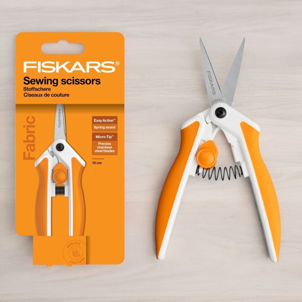 FISKARS EASY ACTION SOFT GRIP MICRO TIP SCISSORS