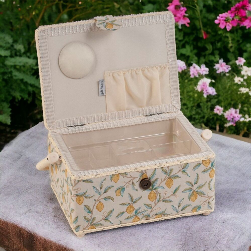 MORRIS LEMONS SEWING BASKET MEDIUM