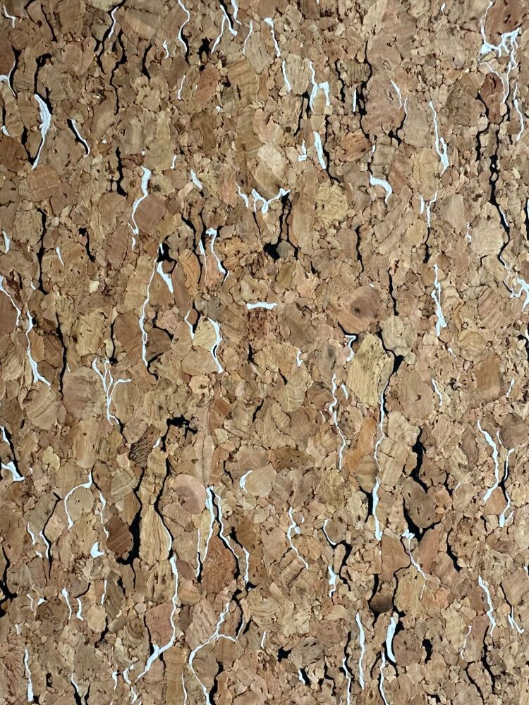 CORK FABRIC Black & White Fleck Sold by 1/2m Roll ***MULTIBUY DISCOUNTS***