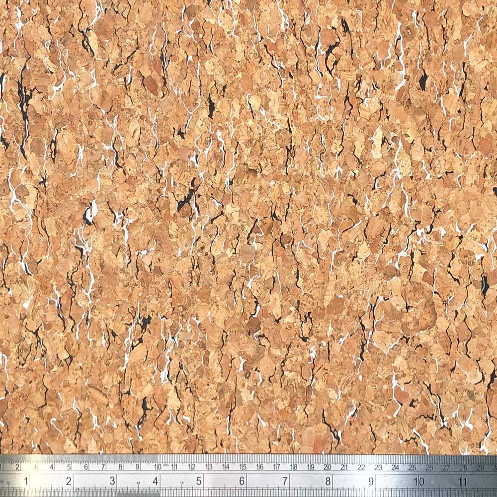 CORK FABRIC Black & White Fleck Sold by 1/2m Roll ***MULTIBUY DISCOUNTS***