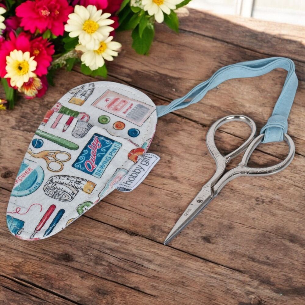 SEWING NOTIONS EMBROIDERY SCISSORS IN A CASE