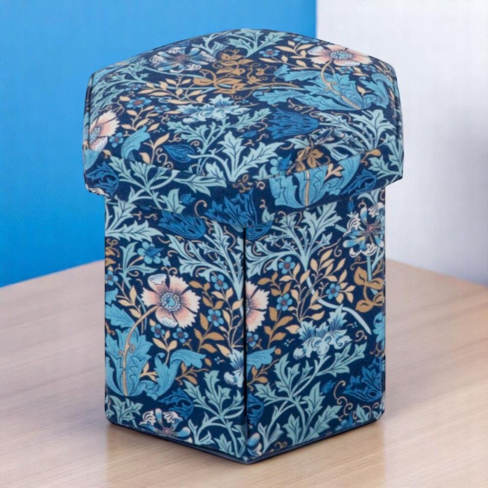 WOODBLOCK FLORAL VICTORIAN STYLE SEWING KIT WITH CONTENTS