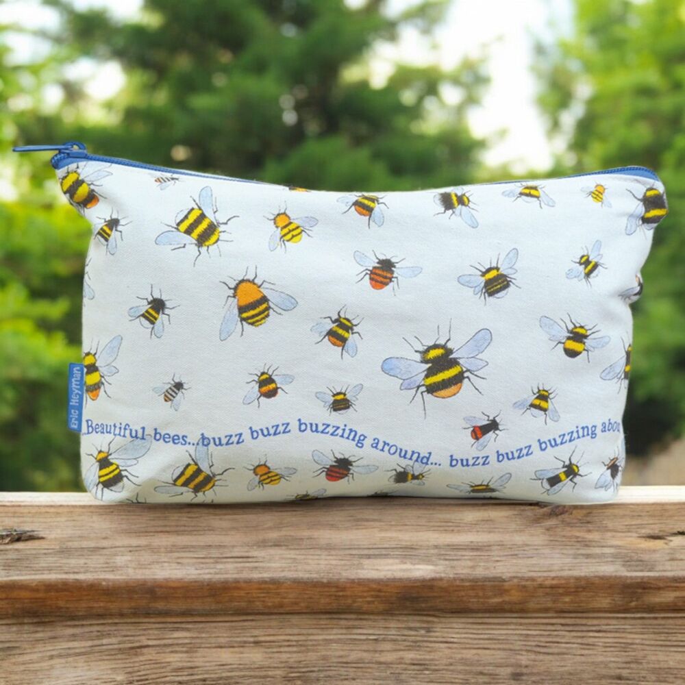 ZIPPED POUCH Bees Design