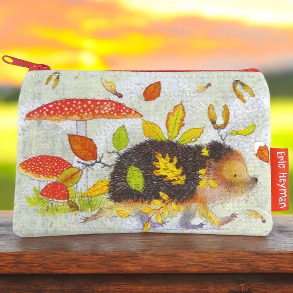 ZIPPED COIN PURSE Hedgehog Design
