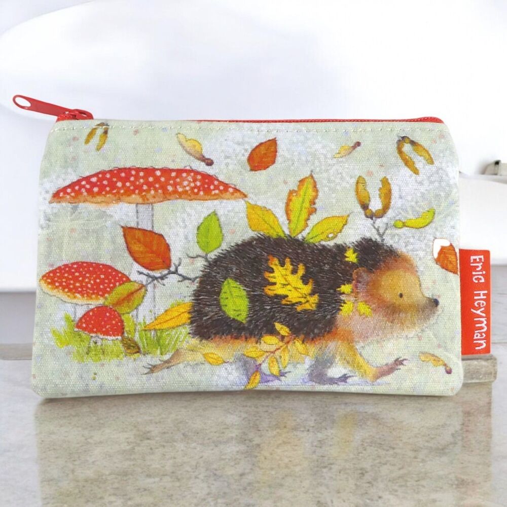 ZIPPED COIN PURSE Hedgehog Design