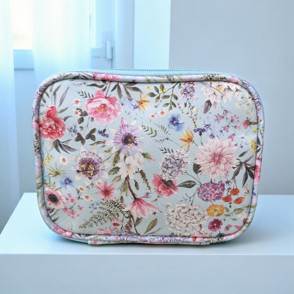 Floral Crochet Hook & Sewing Tool Zip Storage Case
