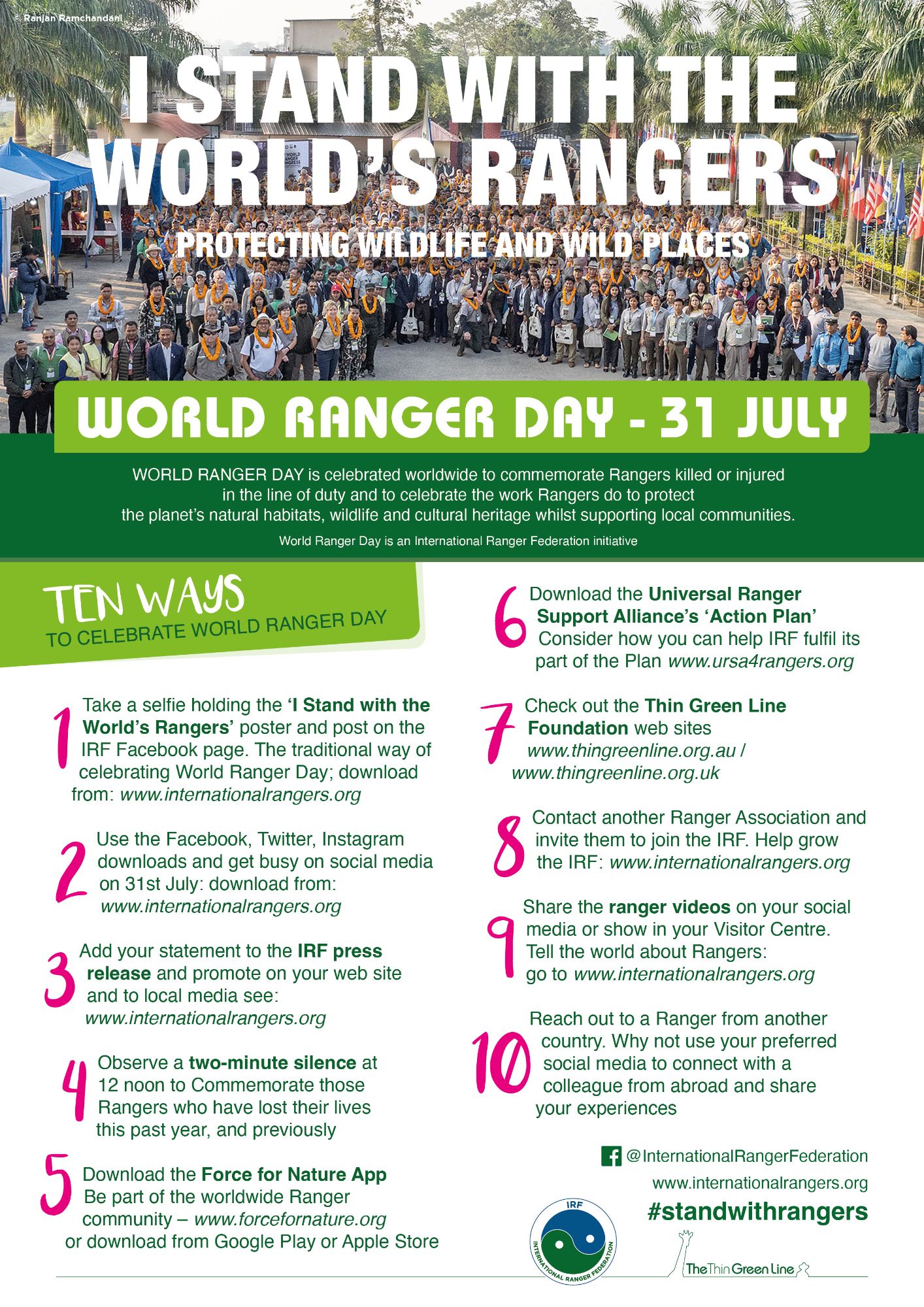 It’s World Ranger Day on 31 July. Find out charities you can support to