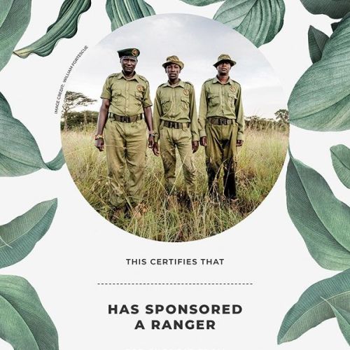 Sponsors of rangers receive a Sponsor a Ranger certificate