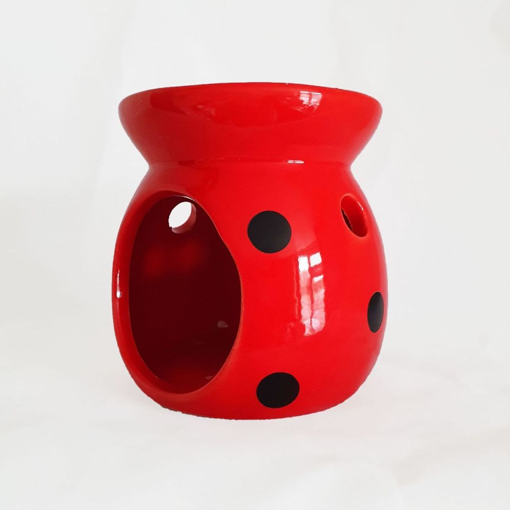 Polka Dot Burner, Ladybird Pattern,  Rockabilly Gift