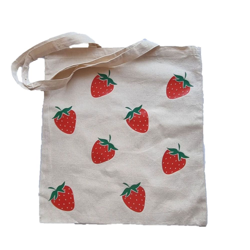 Strawberry Tote Bag - Handmade Strawberry Bags | Mother & Maiden
