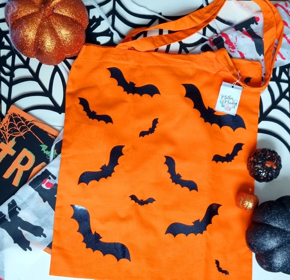 Halloween Orange Bat Bag