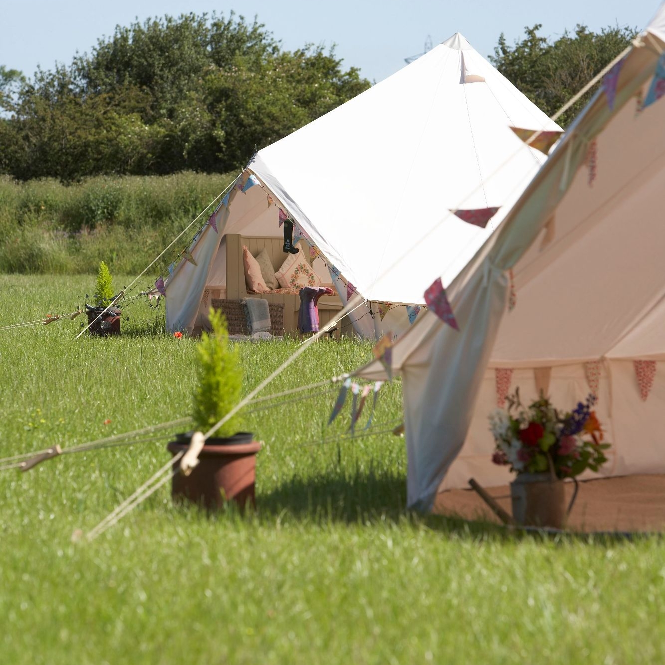 Oddhouse Farm Glamping bell tents