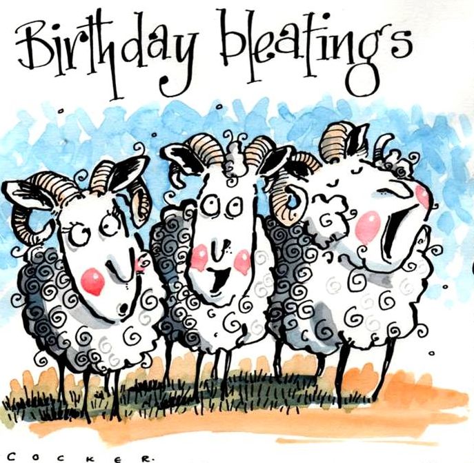 Birthday Bleatings – Funny Sheep Birthday Card for Animal Lovers