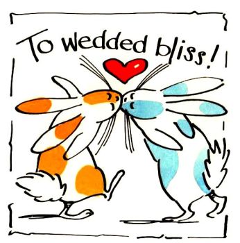 Wedded Bliss - The Bride & Groom - Wedding Card