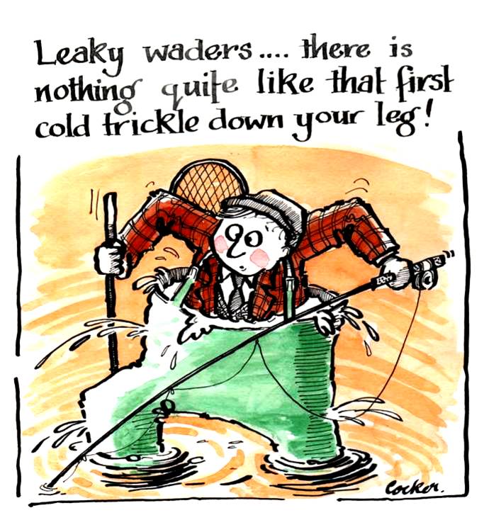 The Universal Fishermen & Anglers Nightmare -  Leaky Waders