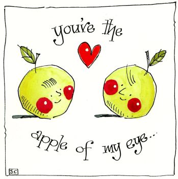 You're The Apple Of My Eye  -  Valentine's Day & Anniversay Card
