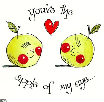 You're The Apple Of My Eye  -  Valentine's Day & Anniversay Card